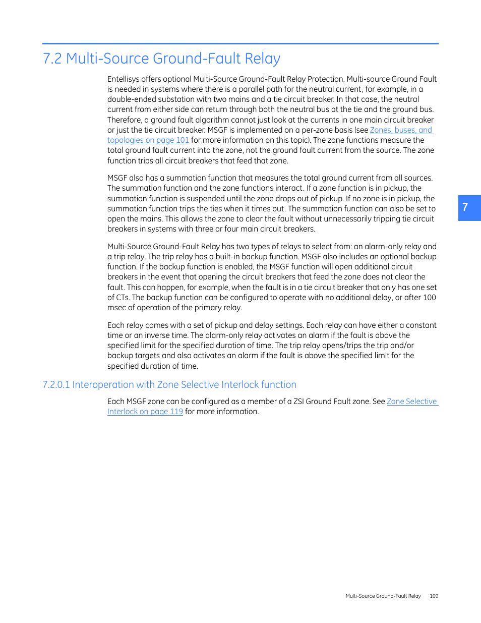 2 multi-source ground-fault relay | GE Industrial Solutions Entellisys 4.0 System User Manual User Manual | Page 109 / 274