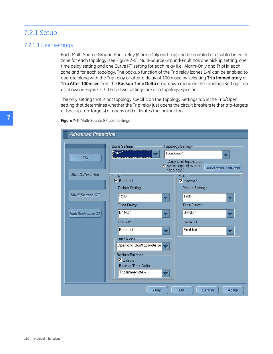 1 setup, 1 user settings | GE Industrial Solutions Entellisys 4.0 System User Manual User Manual | Page 110 / 274