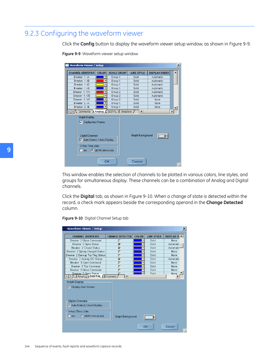3 configuring the waveform viewer | GE Industrial Solutions Entellisys 4.0 System User Manual User Manual | Page 144 / 274