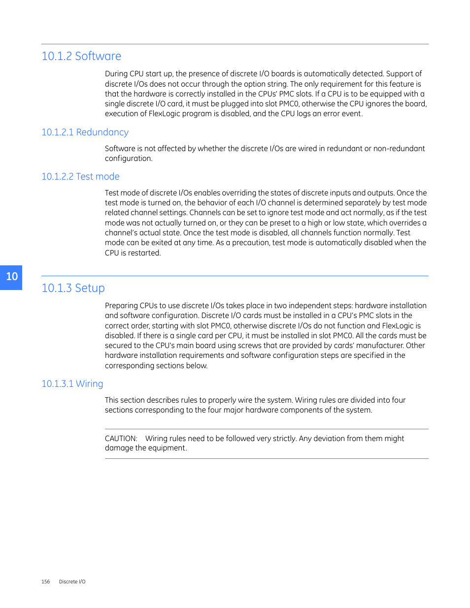 2 software, 1 redundancy, 2 test mode | 3 setup, 1 wiring, 1 redundancy 10.1.2.2 test mode | GE Industrial Solutions Entellisys 4.0 System User Manual User Manual | Page 156 / 274