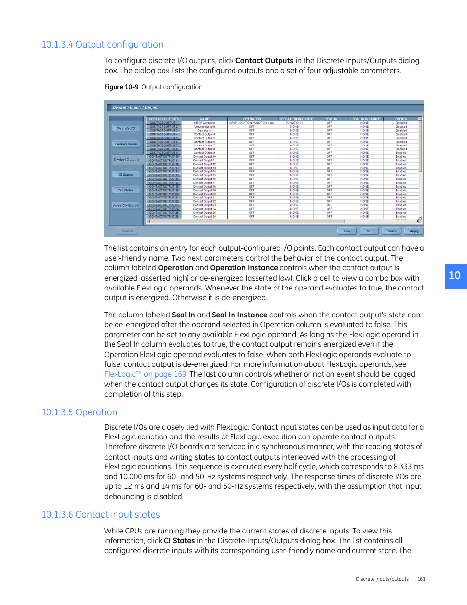 4 output configuration, 5 operation, 6 contact input states | GE Industrial Solutions Entellisys 4.0 System User Manual User Manual | Page 161 / 274