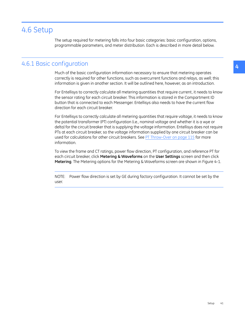 6 setup, 1 basic configuration | GE Industrial Solutions Entellisys 4.0 System User Manual User Manual | Page 41 / 274