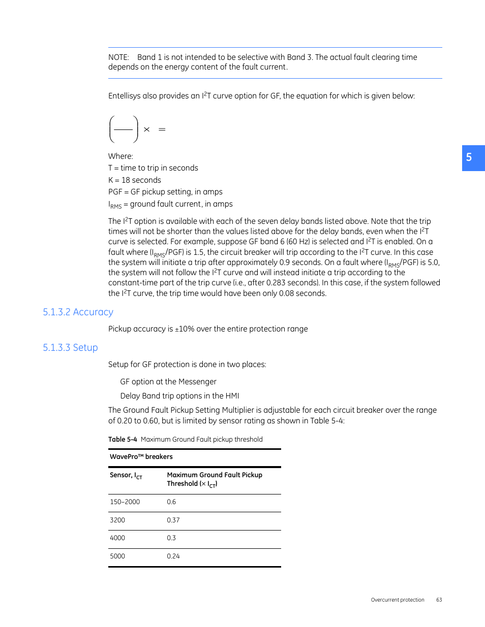 2 accuracy, 3 setup, Kt p i | GE Industrial Solutions Entellisys 4.0 System User Manual User Manual | Page 63 / 274