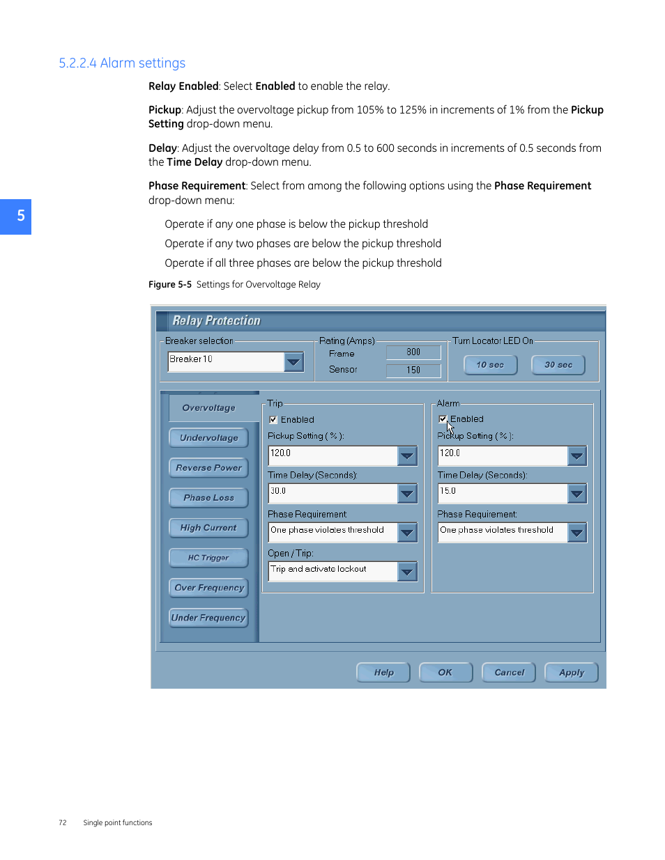 4 alarm settings | GE Industrial Solutions Entellisys 4.0 System User Manual User Manual | Page 72 / 274
