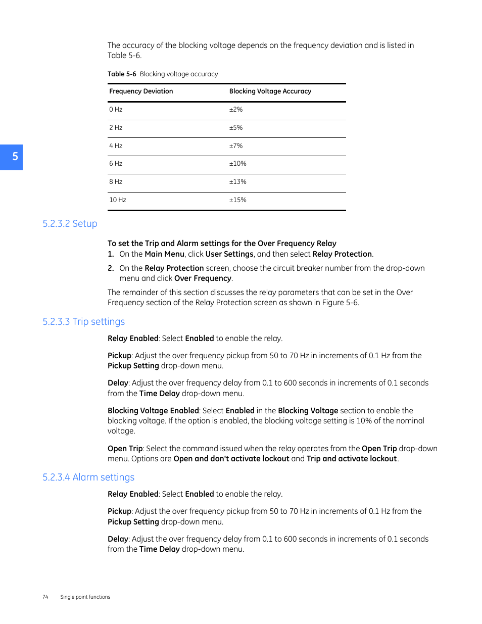 2 setup, 3 trip settings, 4 alarm settings | GE Industrial Solutions Entellisys 4.0 System User Manual User Manual | Page 74 / 274