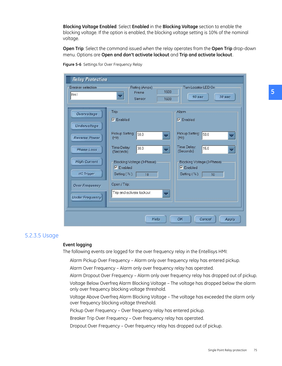 5 usage | GE Industrial Solutions Entellisys 4.0 System User Manual User Manual | Page 75 / 274