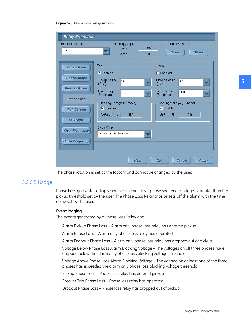 5 usage | GE Industrial Solutions Entellisys 4.0 System User Manual User Manual | Page 81 / 274