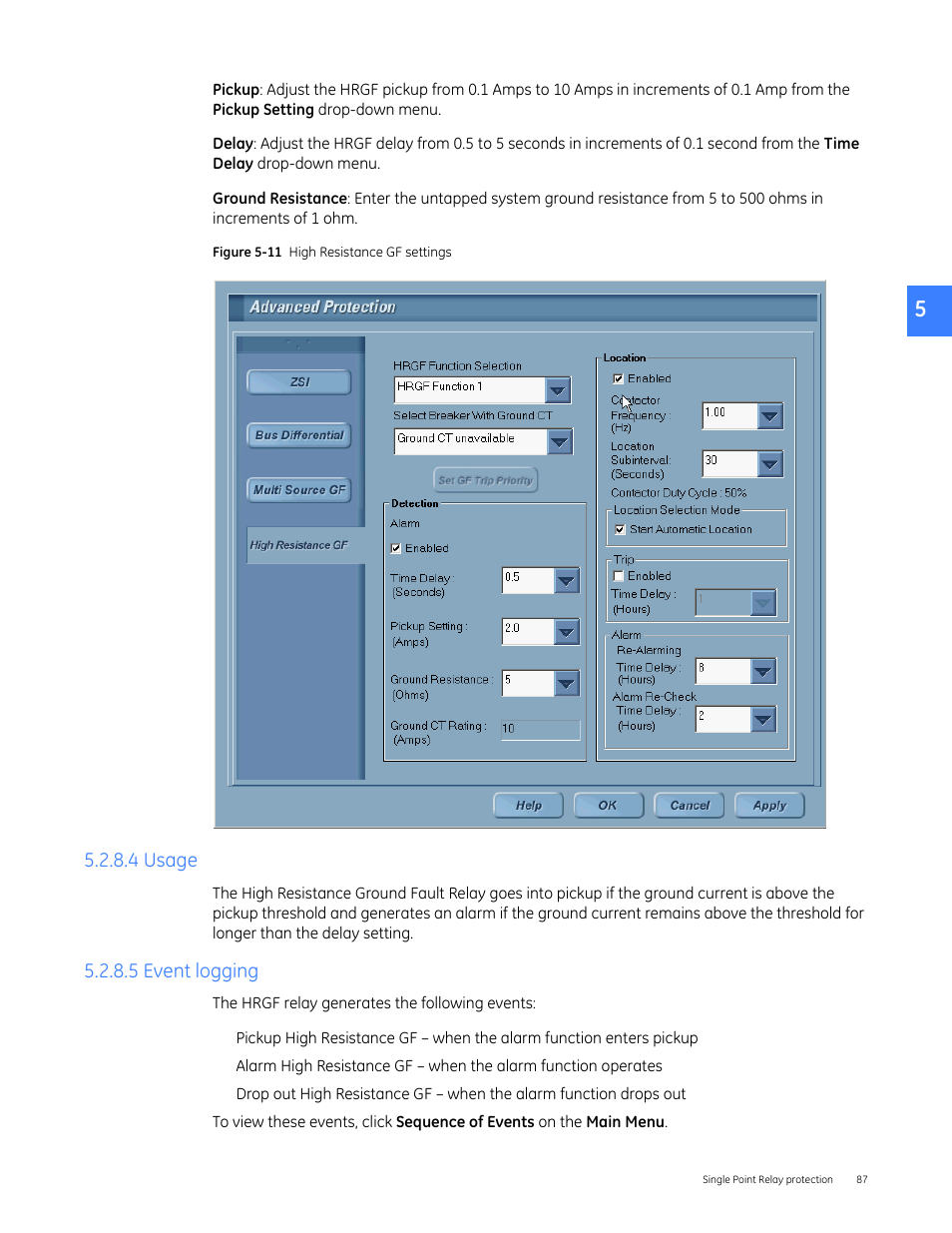 4 usage, 5 event logging, 4 usage 5.2.8.5 event logging | GE Industrial Solutions Entellisys 4.0 System User Manual User Manual | Page 87 / 274