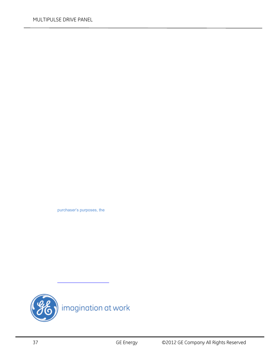 GE Industrial Solutions AF-650 GP MultiPulse Drive Panel User Manual | Page 37 / 37