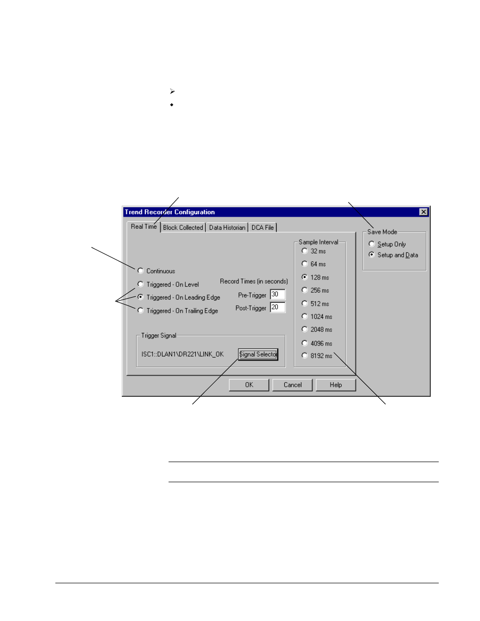 Configuring the trend, Real time trend configuration | GE Industrial Solutions Control System Toolbox For Configuring the Trend Recorder User Manual | Page 18 / 48