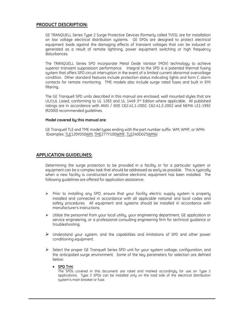 GE Industrial Solutions Tranquell Series Low and Medium User Manual | Page 4 / 18