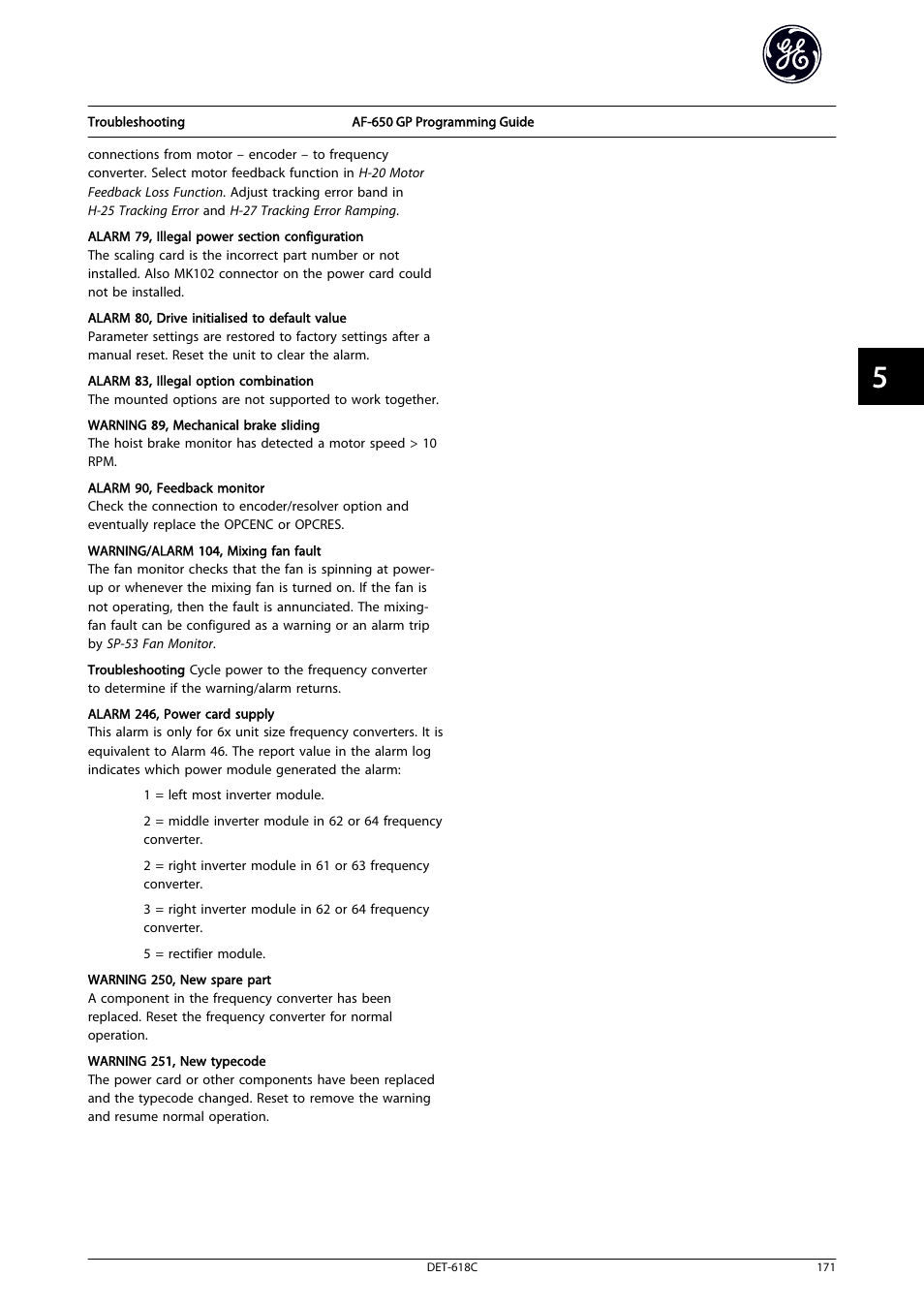 GE Industrial Solutions AF-650 GP General Purpose Drive Programming Guide User Manual | Page 172 / 175
