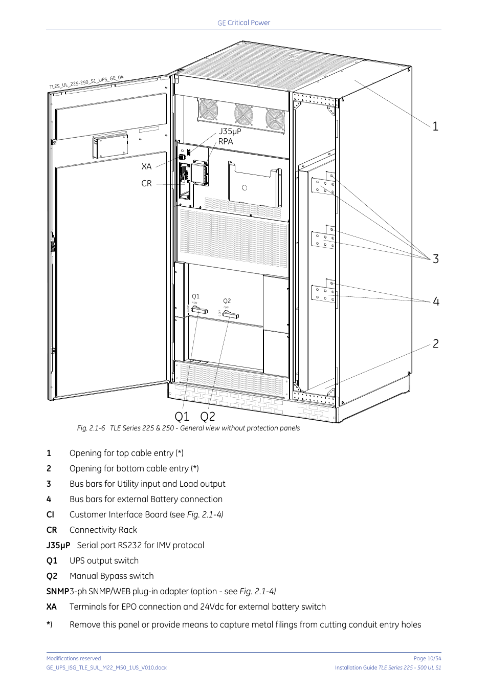 Q2 q1 2 | GE Industrial Solutions TLE Series 225-500 Installation Guide User Manual | Page 10 / 54