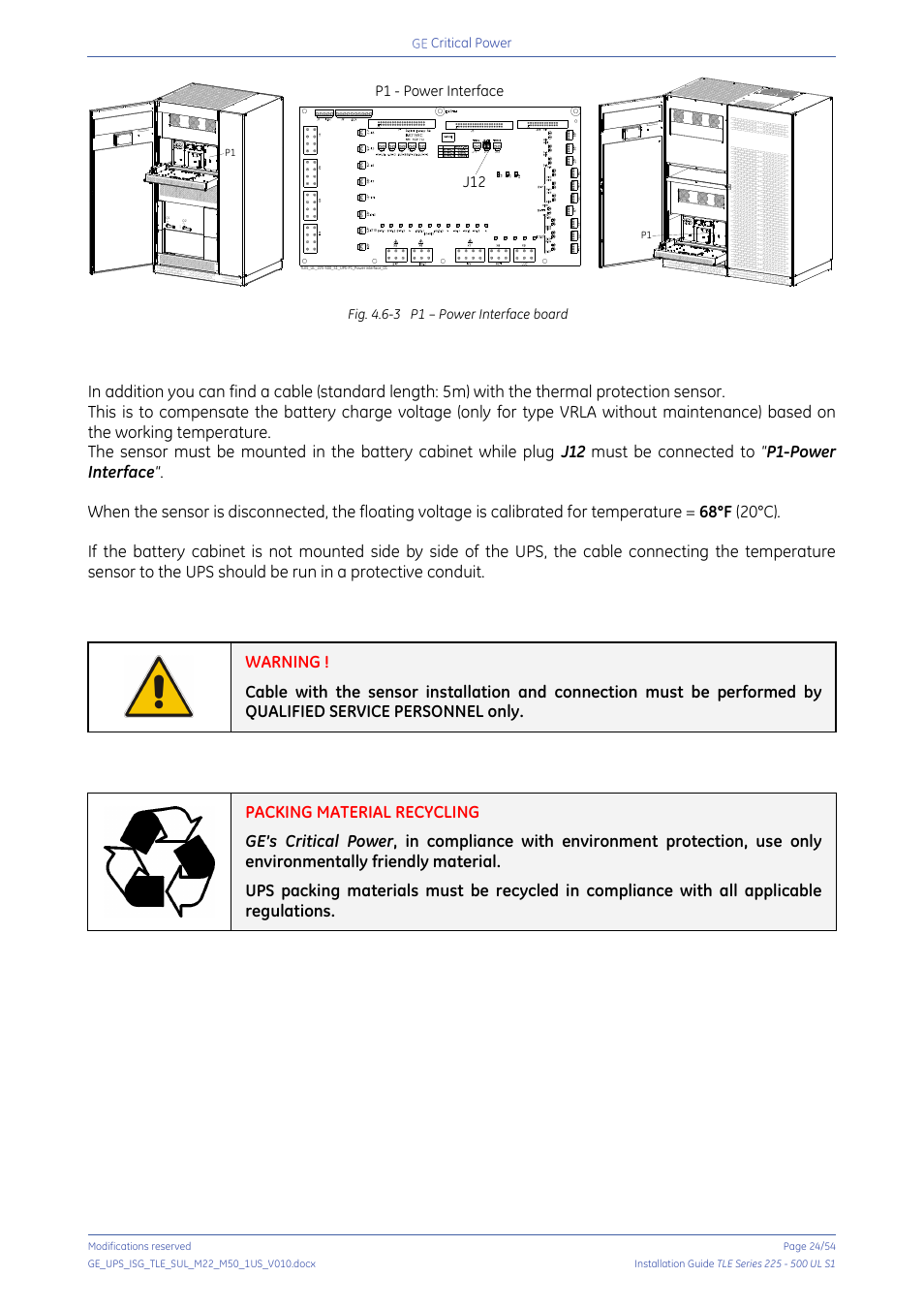 GE Industrial Solutions TLE Series 225-500 Installation Guide User Manual | Page 24 / 54