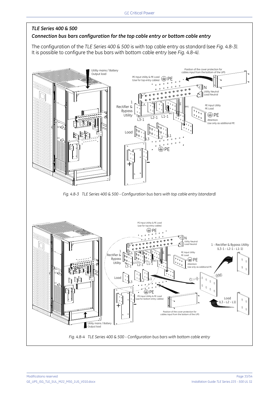 GE Industrial Solutions TLE Series 225-500 Installation Guide User Manual | Page 33 / 54