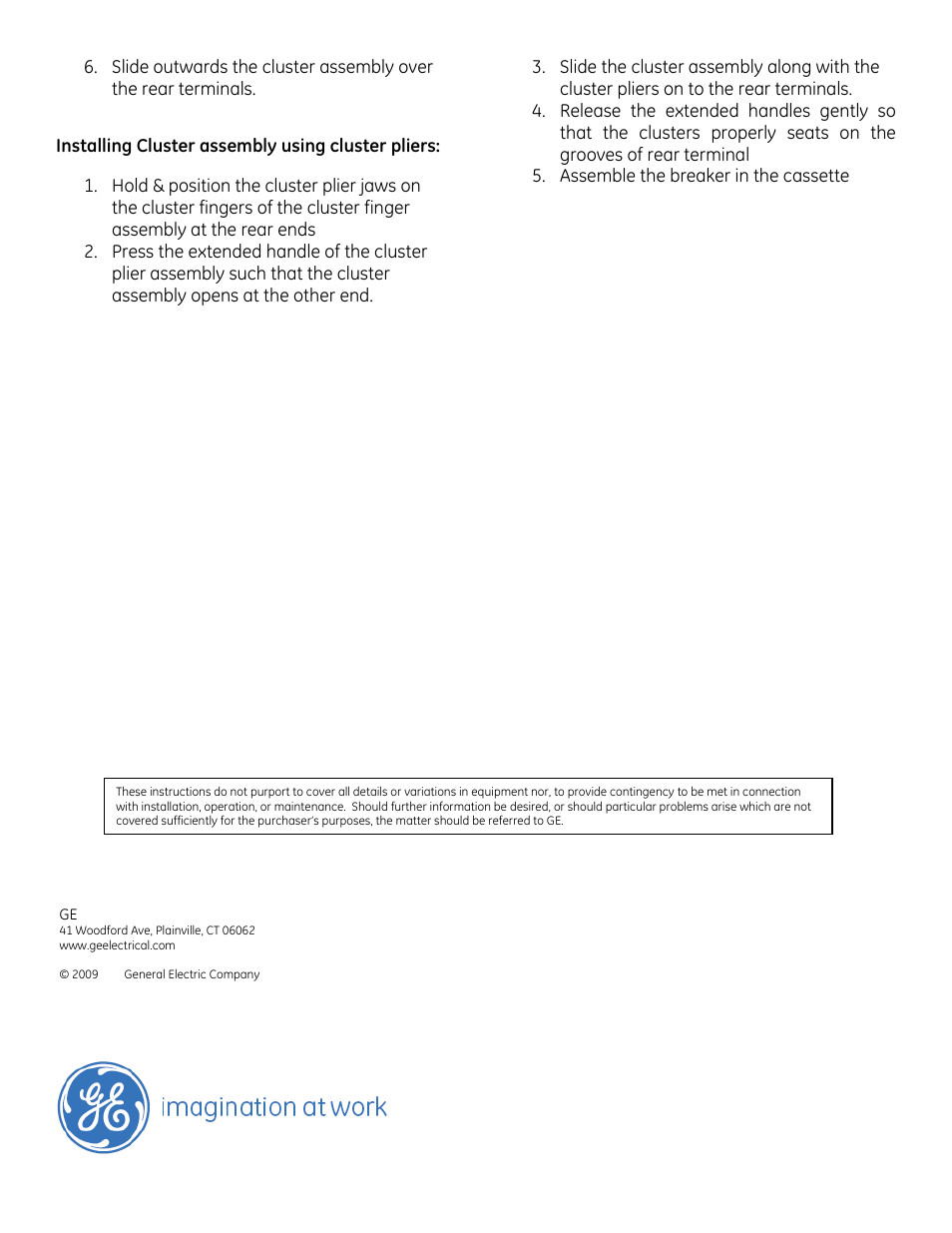 GE Industrial Solutions EntelliGuard G Clusters User Manual | Page 2 / 2