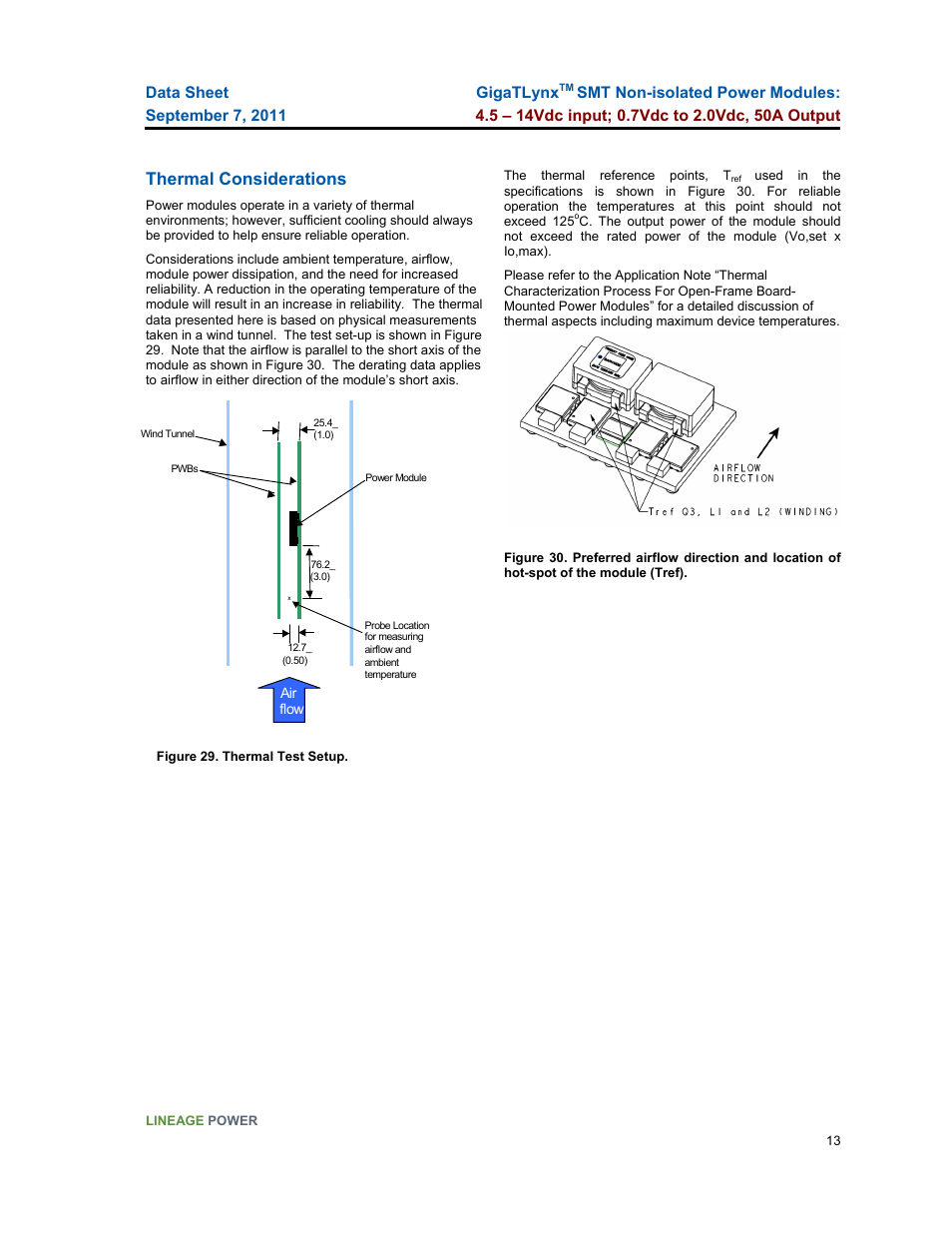 Thermal considerations | GE Industrial Solutions GigaTLynx User Manual | Page 13 / 21