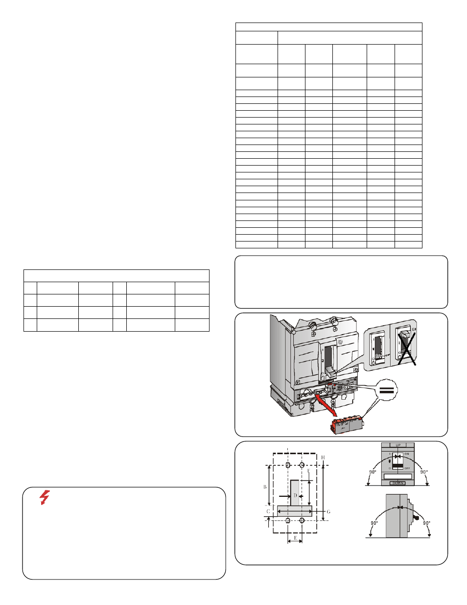 Step 3, wire terminal connections, Step 1, unpack and inspect, Step 2, installation | GE Industrial Solutions Record Plus FE250 with SMR1 Trip Unit User Manual | Page 2 / 4