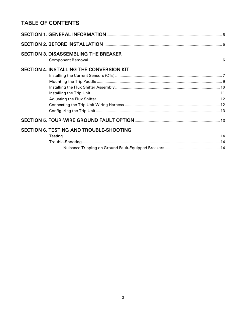 GE Industrial Solutions ProTrip Conversion Kits AK-1-15 and AK-1-25 User Manual | Page 2 / 16