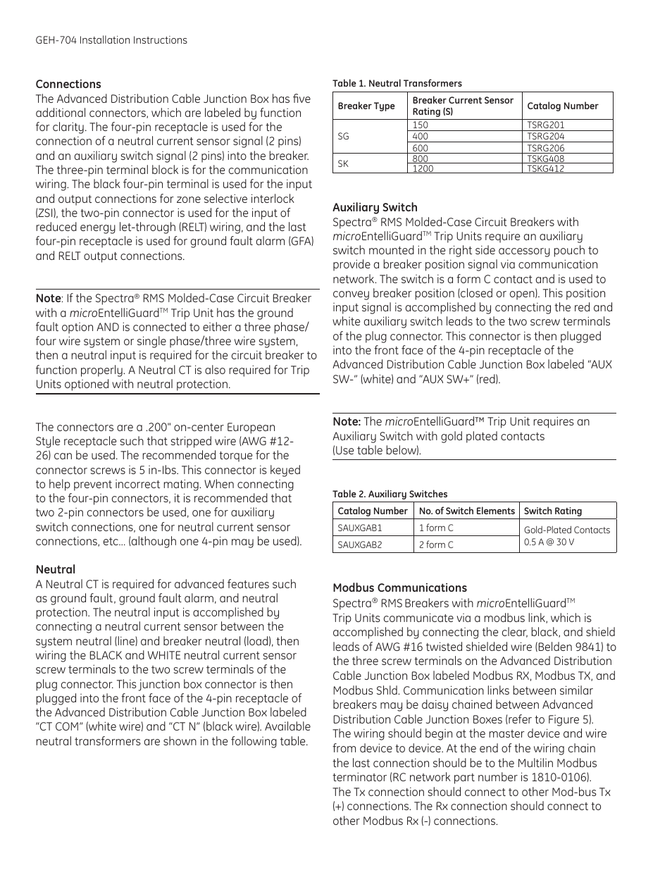 GE Industrial Solutions SDCJBBC User Manual | Page 6 / 8