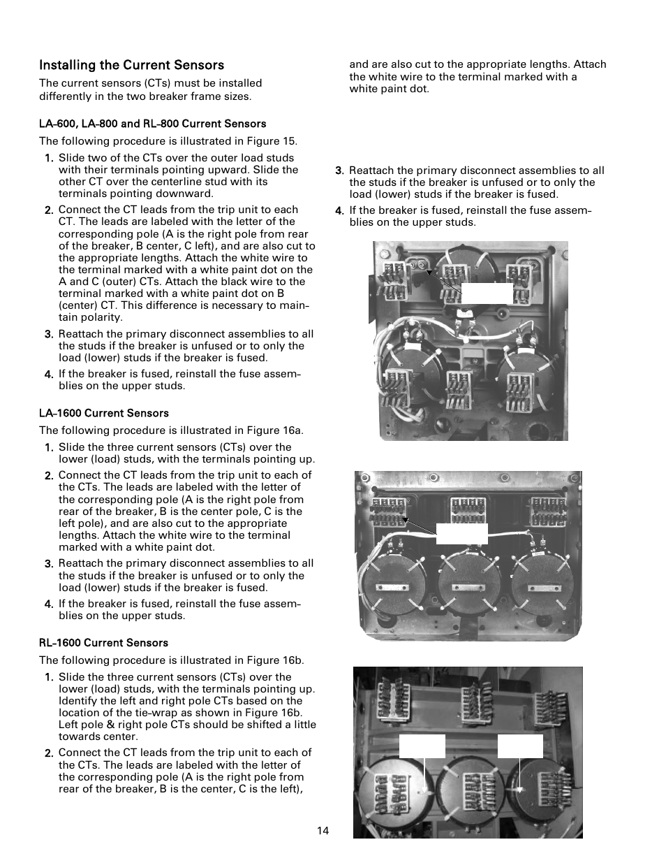GE Industrial Solutions Entelliguard TU, MicroVersaTrip Plus and PM Conversion Kits User Manual | Page 14 / 20