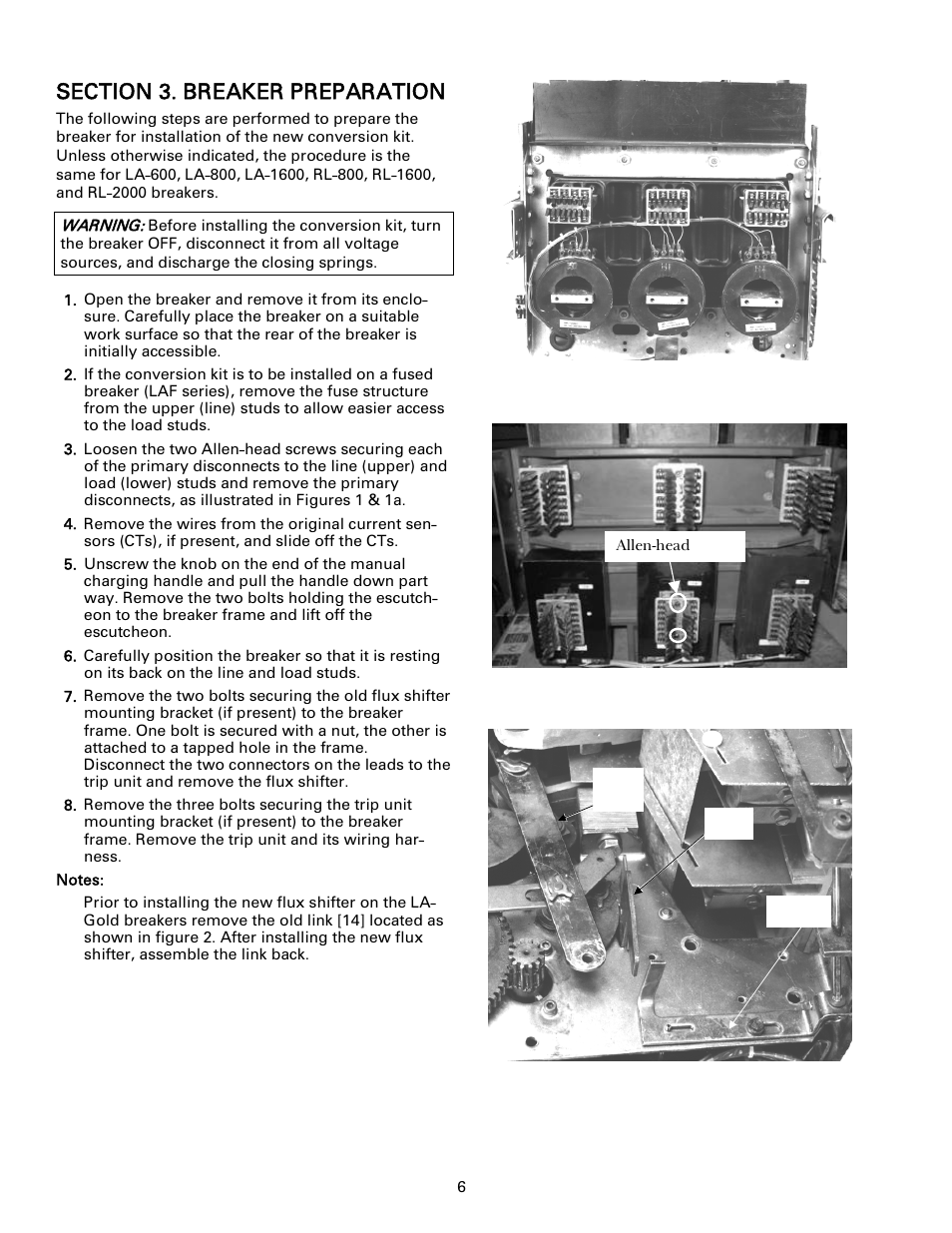 GE Industrial Solutions Entelliguard TU, MicroVersaTrip Plus and PM Conversion Kits User Manual | Page 6 / 20