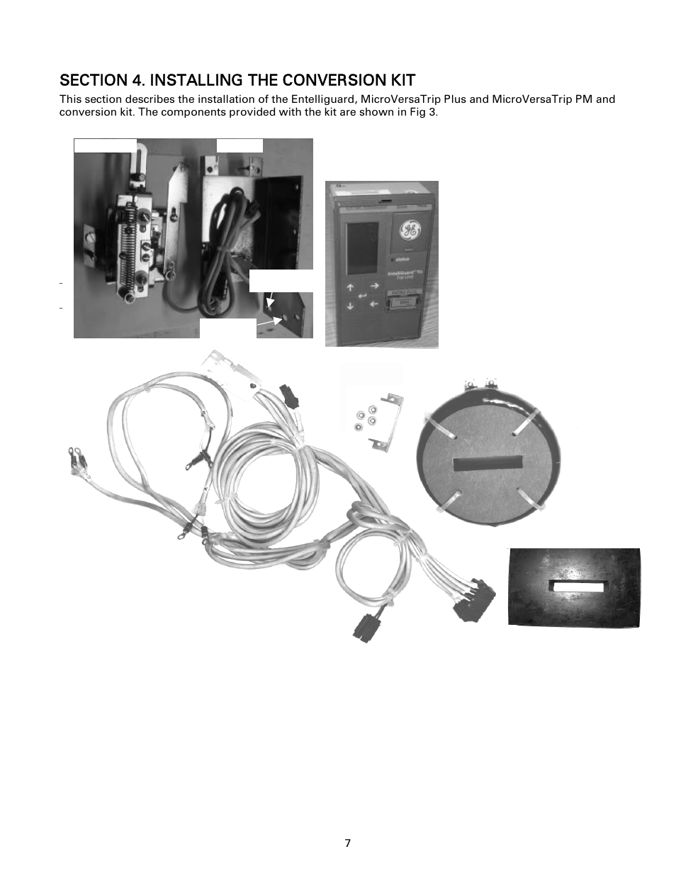 GE Industrial Solutions Entelliguard TU, MicroVersaTrip Plus and PM Conversion Kits User Manual | Page 7 / 20
