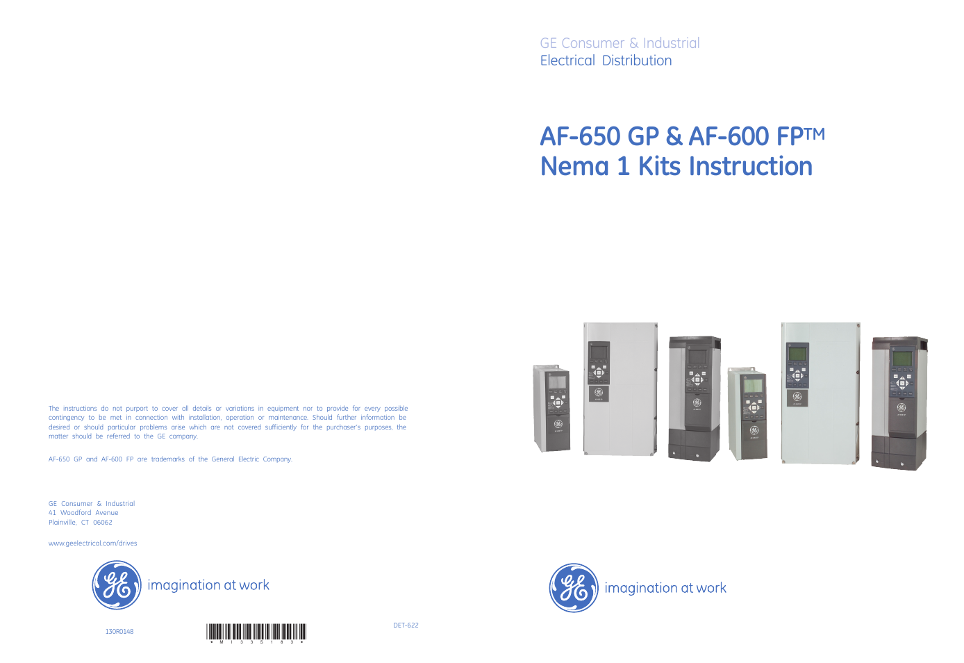 Nema 1 kits instruction | GE Industrial Solutions AF-600 FP Nema 1 Kits User Manual | Page 10 / 10
