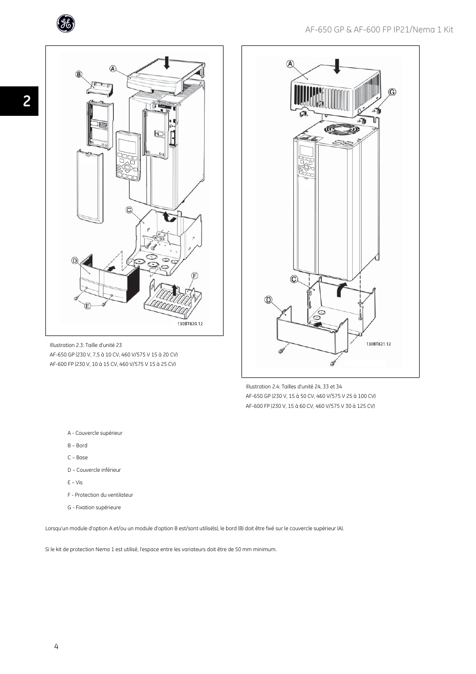 GE Industrial Solutions AF-600 FP Nema 1 Kits User Manual | Page 5 / 10