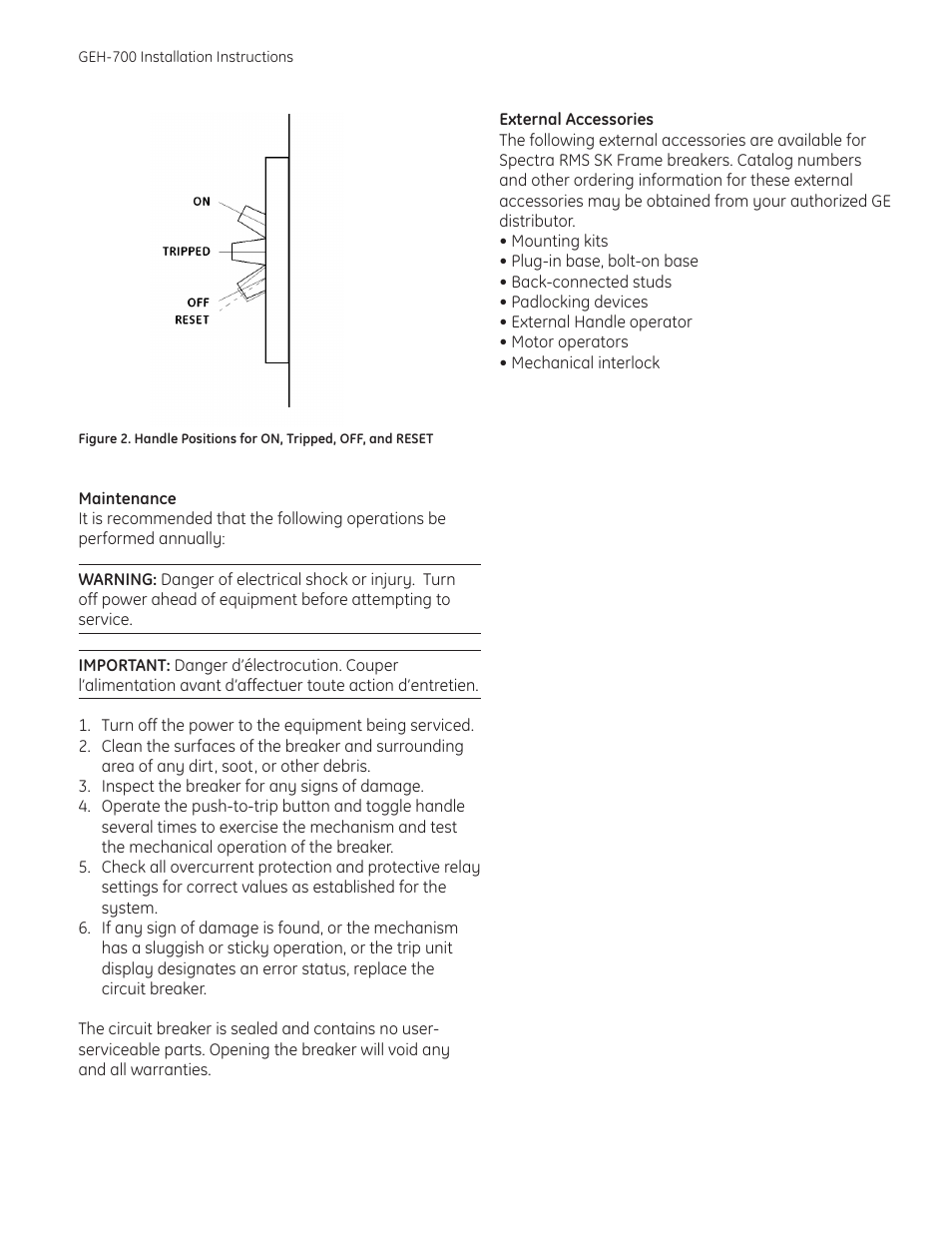 GE Industrial Solutions Spectra G-Frame MCCB with microEntelliGuard trip unit User Manual | Page 5 / 8