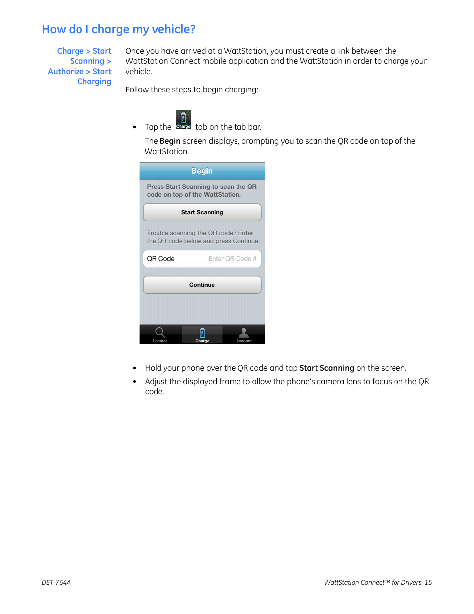 How do i charge my vehicle | GE Industrial Solutions WattStation Connect Driver Second Edition User Manual | Page 17 / 33