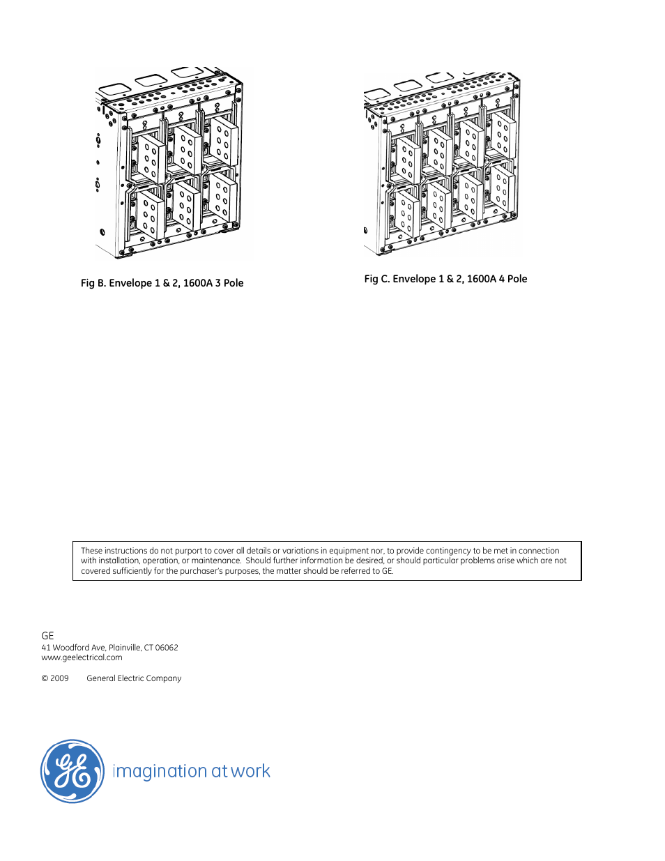 GE Industrial Solutions EntelliGuard G Back Connected Terminations for Cassette Envelope 1 & 2 (Up to 1600A) User Manual | Page 2 / 2