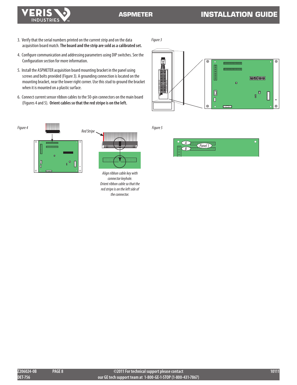 Installation guide, Aspmeter | GE Industrial Solutions ASPMETER Install User Manual | Page 8 / 10