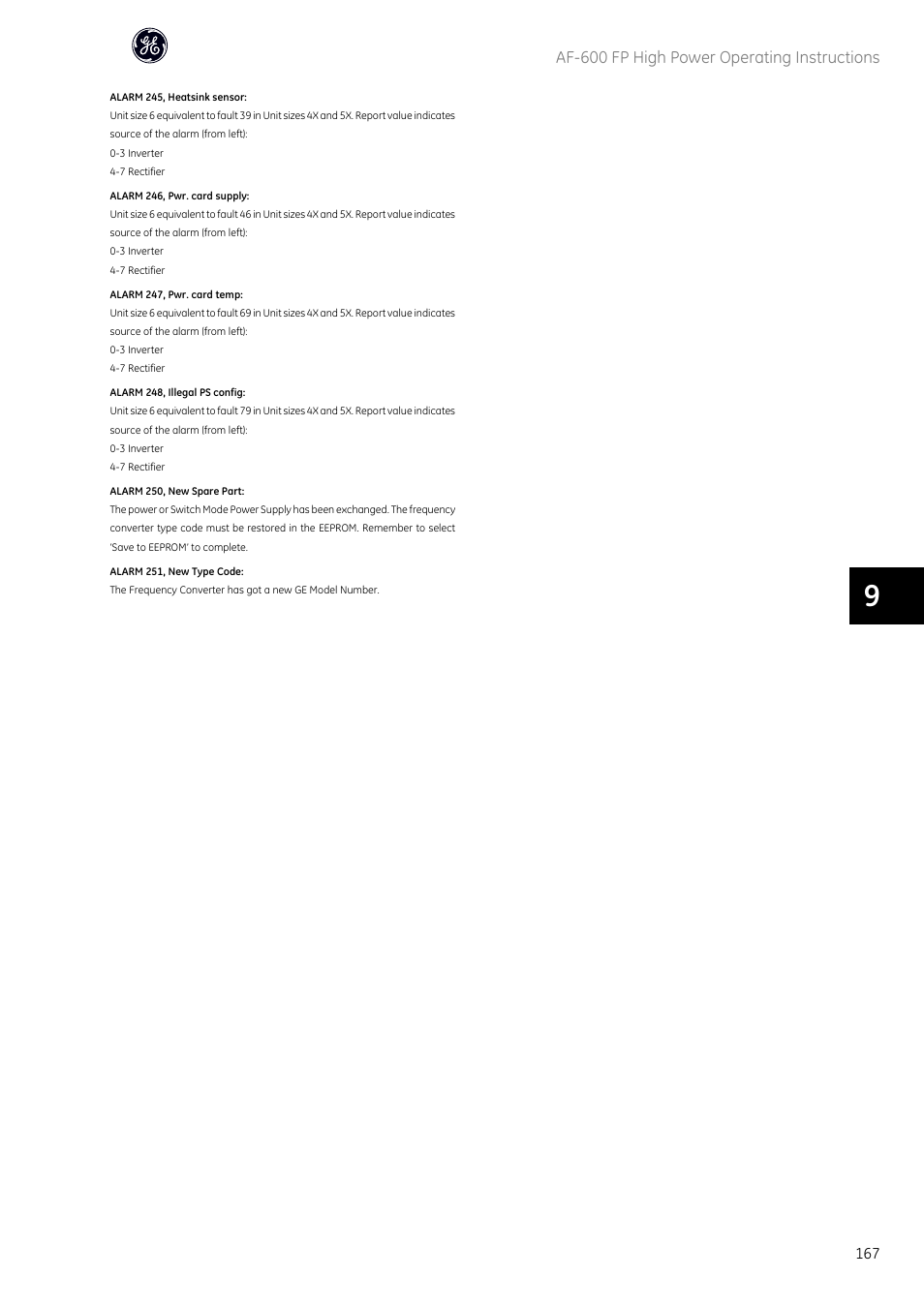 GE Industrial Solutions AF-600 FP Fan and Pump Drive (460V_575V 150HP and above) User Manual | Page 169 / 175