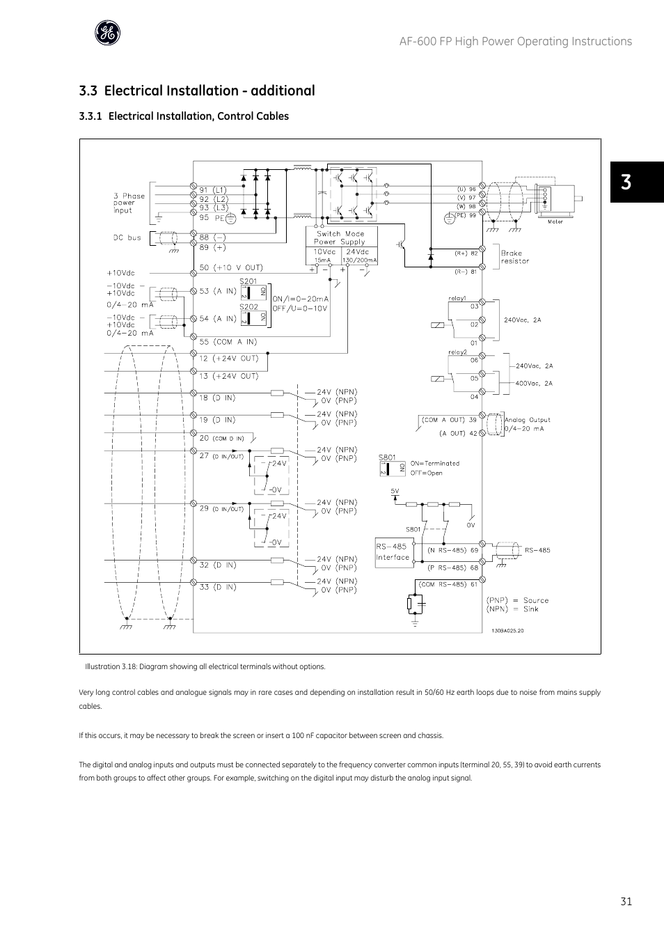 3 electrical installation - additional | GE Industrial Solutions AF-600 FP Fan and Pump Drive (460V_575V 150HP and above) User Manual | Page 32 / 175