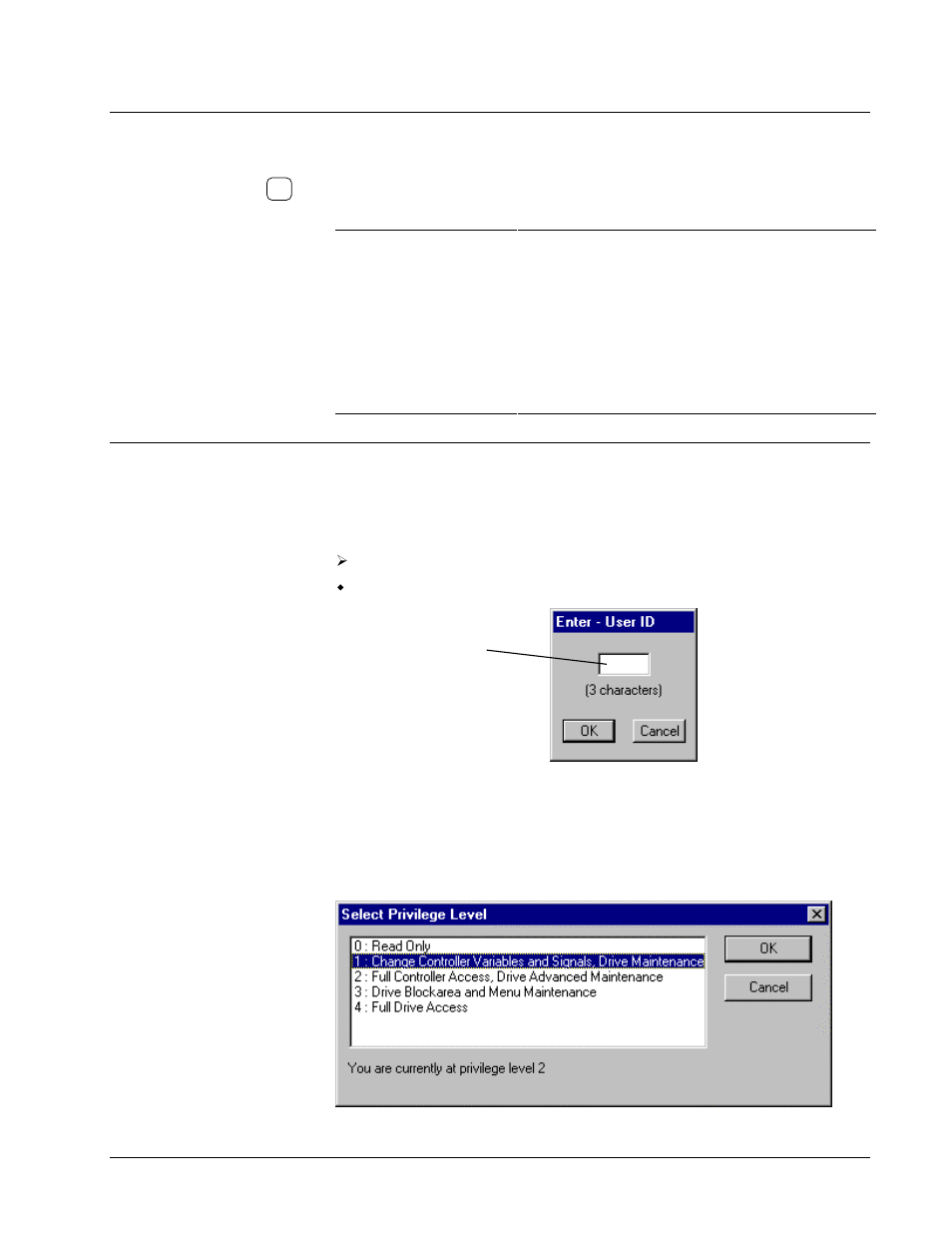 Accessing online help, Privilege/password, Privilege level functions | GE Industrial Solutions Control System Toolbox For AV-300, DV-300, AV-300i (AVDV Series) Drives User Manual | Page 23 / 82