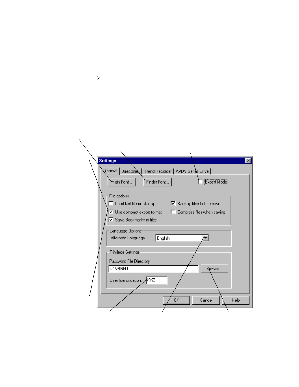 Toolbox options, General | GE Industrial Solutions Control System Toolbox For AV-300, DV-300, AV-300i (AVDV Series) Drives User Manual | Page 26 / 82