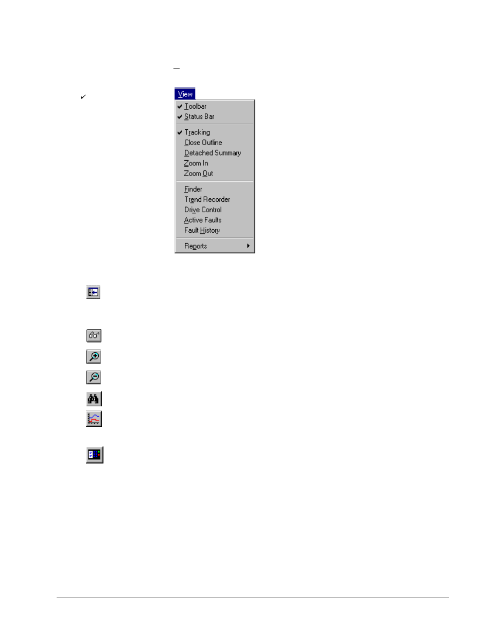 View menu | GE Industrial Solutions Control System Toolbox For AV-300, DV-300, AV-300i (AVDV Series) Drives User Manual | Page 45 / 82