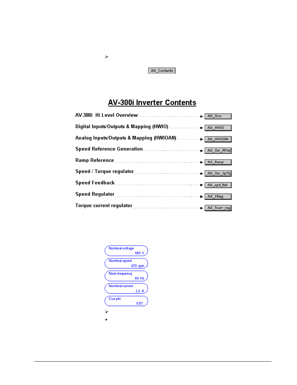 Links to other pages, Modify parameters from diagram | GE Industrial Solutions Control System Toolbox For AV-300, DV-300, AV-300i (AVDV Series) Drives User Manual | Page 55 / 82