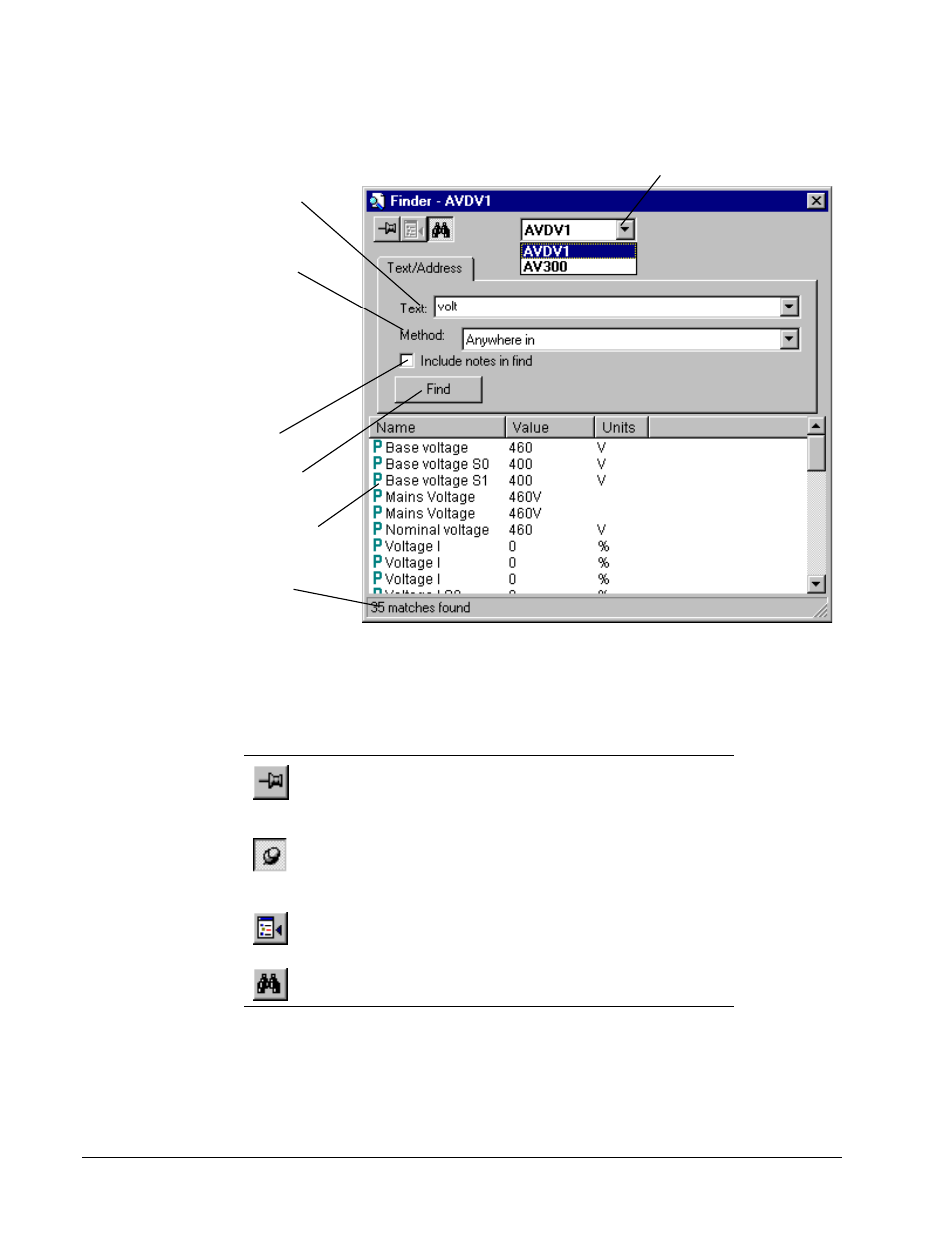 Finder window | GE Industrial Solutions Control System Toolbox For AV-300, DV-300, AV-300i (AVDV Series) Drives User Manual | Page 64 / 82