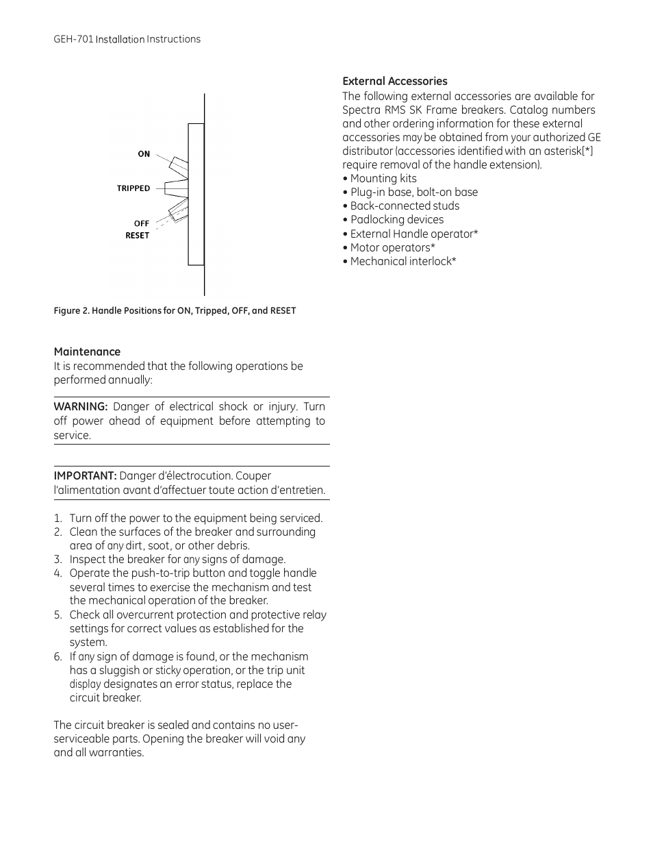 GE Industrial Solutions Spectra K-Frame MCCB with microEntelliGuard trip unit User Manual | Page 5 / 8