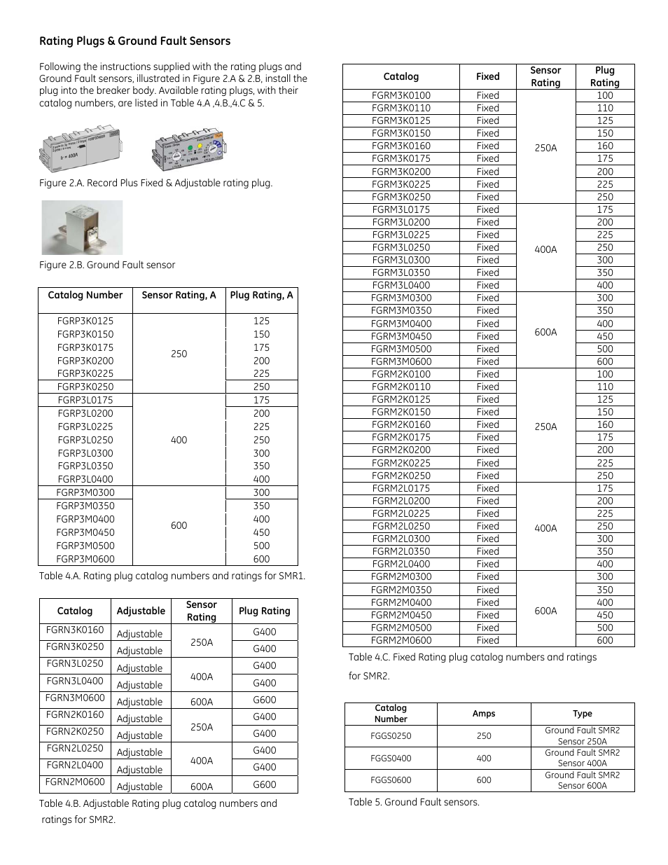 GE Industrial Solutions Record Plus FG600 with SMR1 or SMR2 Trip Unit User Manual | Page 3 / 8