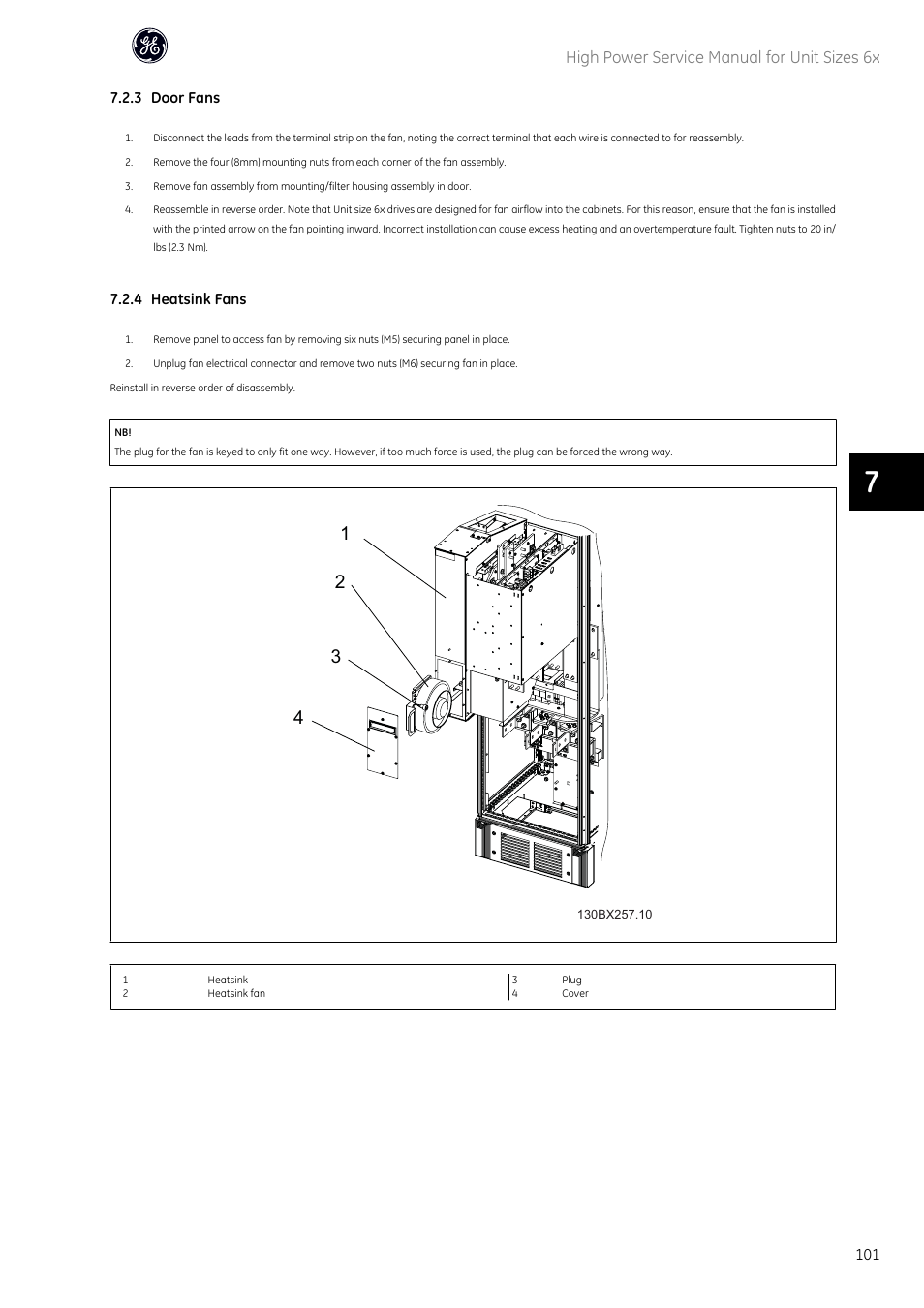 High power service manual for unit sizes 6x | GE Industrial Solutions AF-600 FP High Power Unit Sizes 6x User Manual | Page 102 / 138