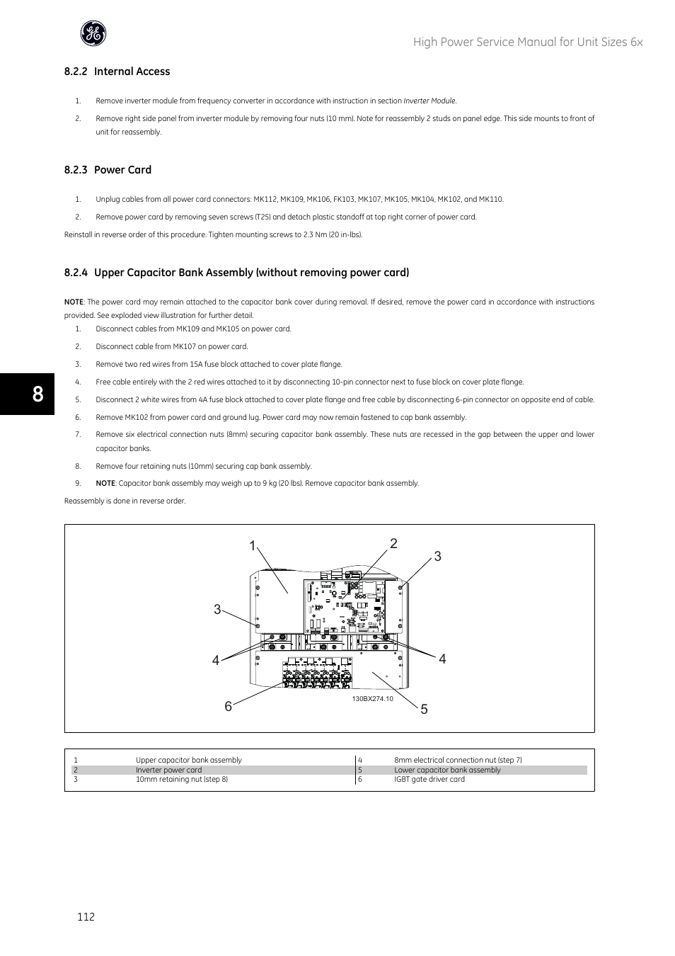 High power service manual for unit sizes 6x | GE Industrial Solutions AF-600 FP High Power Unit Sizes 6x User Manual | Page 113 / 138