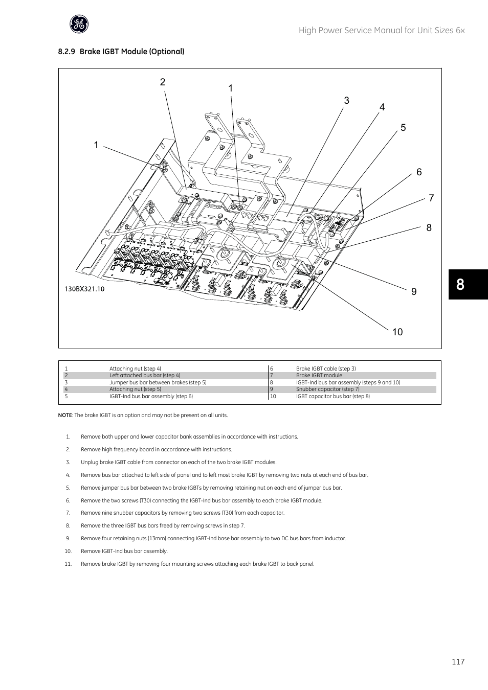 High power service manual for unit sizes 6x | GE Industrial Solutions AF-600 FP High Power Unit Sizes 6x User Manual | Page 118 / 138