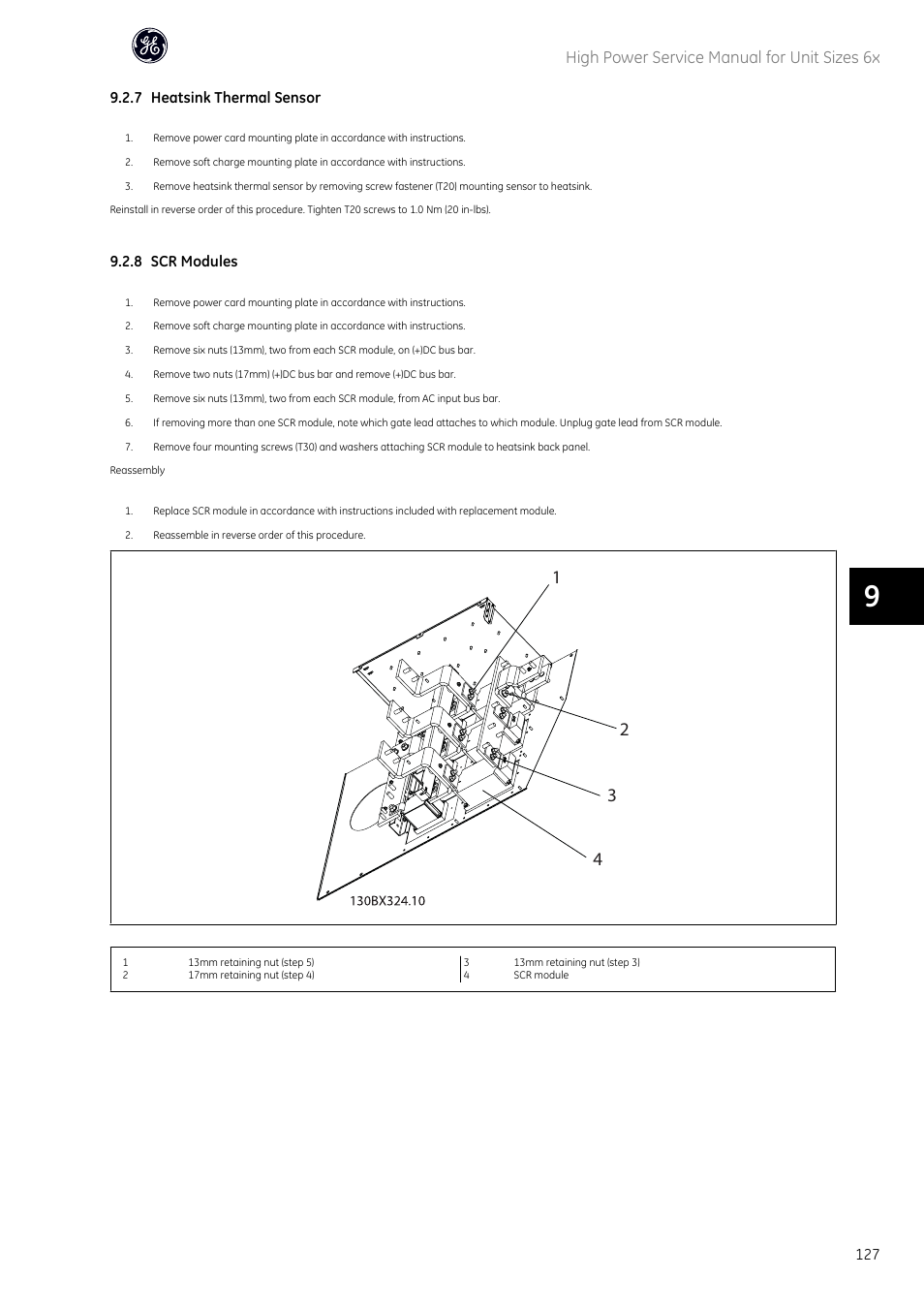 High power service manual for unit sizes 6x | GE Industrial Solutions AF-600 FP High Power Unit Sizes 6x User Manual | Page 128 / 138