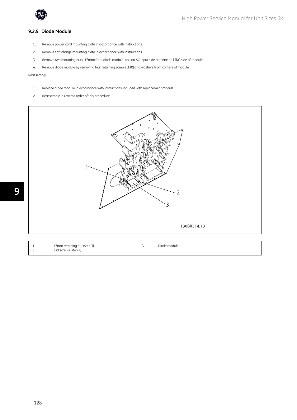 High power service manual for unit sizes 6x | GE Industrial Solutions AF-600 FP High Power Unit Sizes 6x User Manual | Page 129 / 138