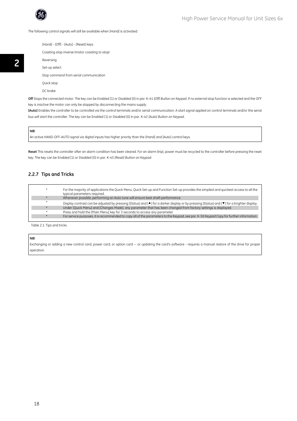 High power service manual for unit sizes 6x, 7 tips and tricks | GE Industrial Solutions AF-600 FP High Power Unit Sizes 6x User Manual | Page 19 / 138