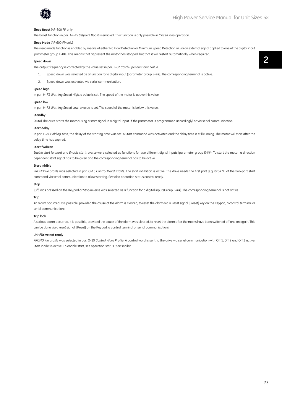 High power service manual for unit sizes 6x | GE Industrial Solutions AF-600 FP High Power Unit Sizes 6x User Manual | Page 24 / 138