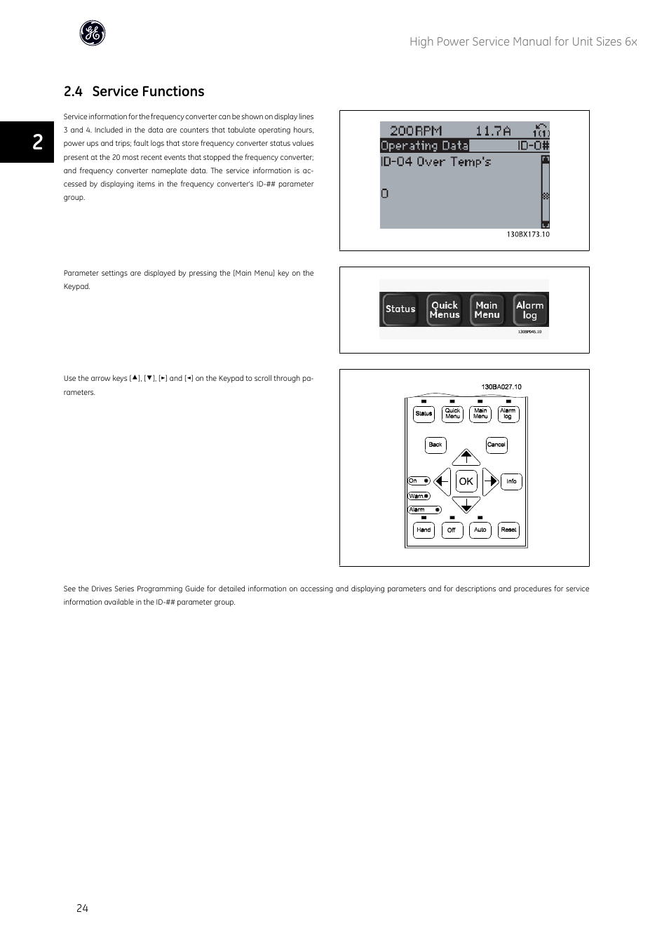 4 service functions | GE Industrial Solutions AF-600 FP High Power Unit Sizes 6x User Manual | Page 25 / 138